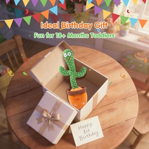 LLUKEME Dancing Talking Cactus Toy, Singing Cactus Baby Toy Stuffed Animals — view 3