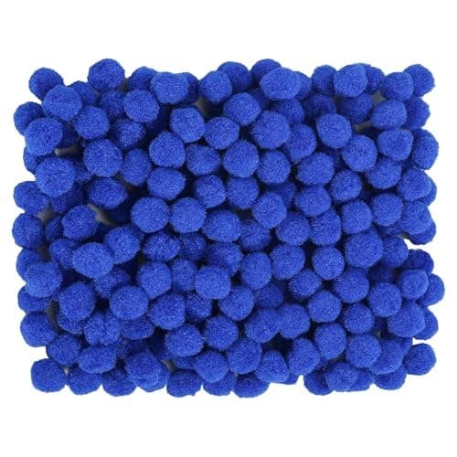 Caydo [400 pcs] - 300 Pieces 1 Inch Blue Pompoms with 100pieces Wiggle Eyes Multicolor Arts and Crafts Pom Poms Balls for Kids DIY Art Creative Crafts Home Decorations — view 6