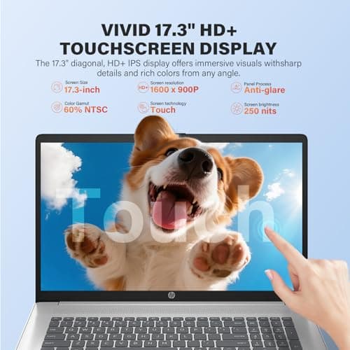 HP 17.3" Touchscreen Business Laptop, 20GB RAM, 1TB SSD, AMD Ryzen 5 7430U