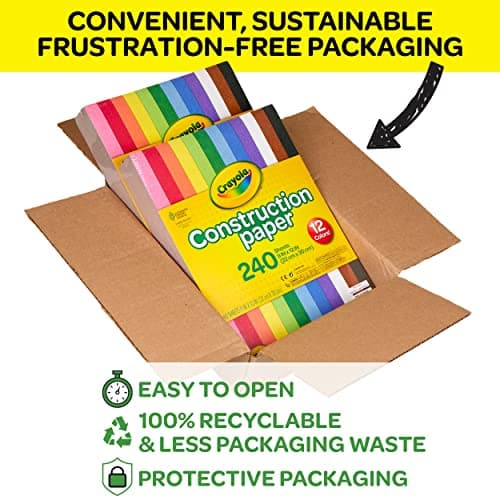 Crayola Construction Paper Bulk Pack (480 Sheets) – 10 Assorted Colors, 9x12, Teacher School Supplies & Classroom Must Haves, Card Making Craft Supplies, Art Paper — view 4