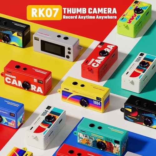 Mini Digital Camera with 32GB Micro SD Card, Retro Camera, FHD 1080P Video Recording & Photo Shooting, 20 Retro Filters, Pocket Mini Camera Keychain, Pendant Gift for Kids Teens Beginners