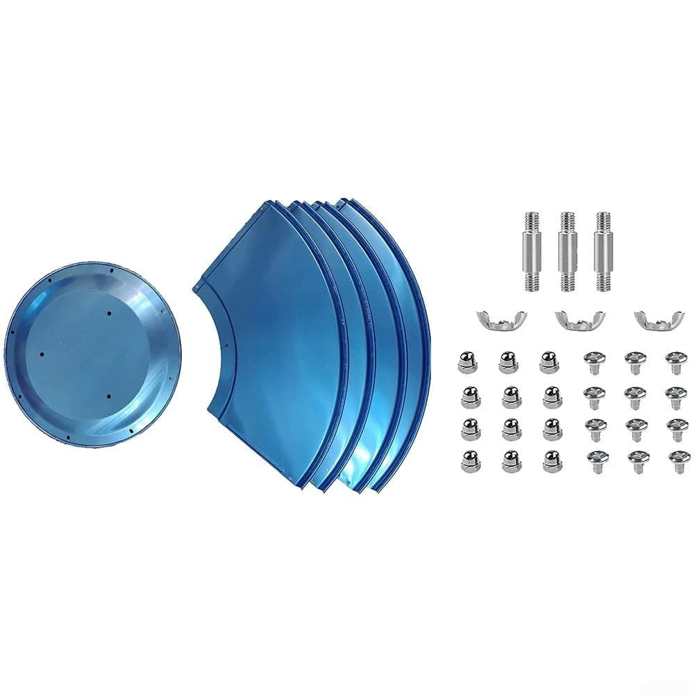 Minhe Aluminum Heat Reflector Shield For Patio Heater, Umbrella Dome Replacement Part, Weatherproof Protective Cover For Outdoor Propane Gas Heaters, Silver, 1 Set(4+1 with Spacer) — view 4