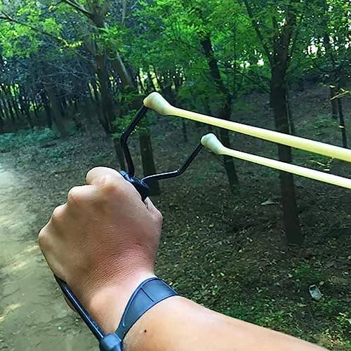 Loogujuzao 2 Pcs Slingshot, 8 Inch Slingshot, Outdoor Supplies, Professional Game Slingshot (Yellow/Black) — view 4