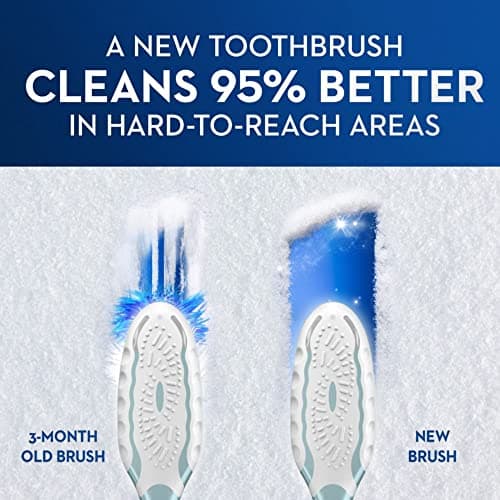 Oral-B Pro Health CrossAction Plaque Removal toothbrushes, 2 Count Toothbrush Medium, Deep Reach in Tight Spaces, Tongue Scraper Tooth Brush, Plaque Fighter, Gentle on Teeth, Gum stimulators — view 2