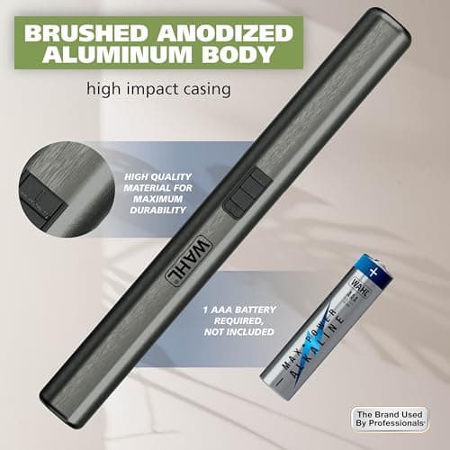 Wahl Micro Groomsman Battery Personal Trimmer for Hygienic Grooming with Rinseable, Interchangeable Heads for Eyebrows, Neckline, Nose, Ears, & Other Detailing - 05640-600 — view 5