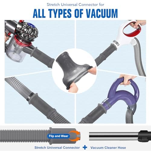 Sealegend Upgrade Dryer Vent Cleaner Kit Vacuum Hose Attachment Compatible with Most Vacuum Cleaner, Quickly Lint Remover Cleaning Supplies, 31.5 Inch, Dark Gray