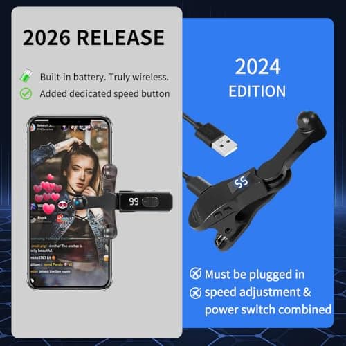 Wriless Auto Clicker for iPhone Android Phone Tapper for Tiktok Built-in Battery Screen Auto Tapper for Tiktok Live,Game,Likes & Reward Tasks Rechargeable