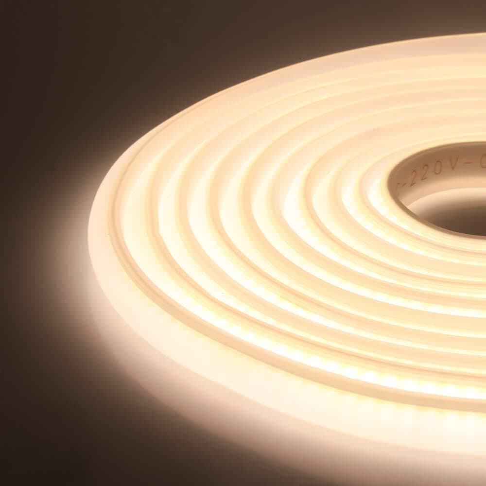Flexible COB Neon Light Strip, 220V LED Strip 288 LEDs/m, Cut to 50cm, IP65 Waterproof Modified Silica Gel Rope Light with UK Plug Power Supply (3m, Natural White) — view 3