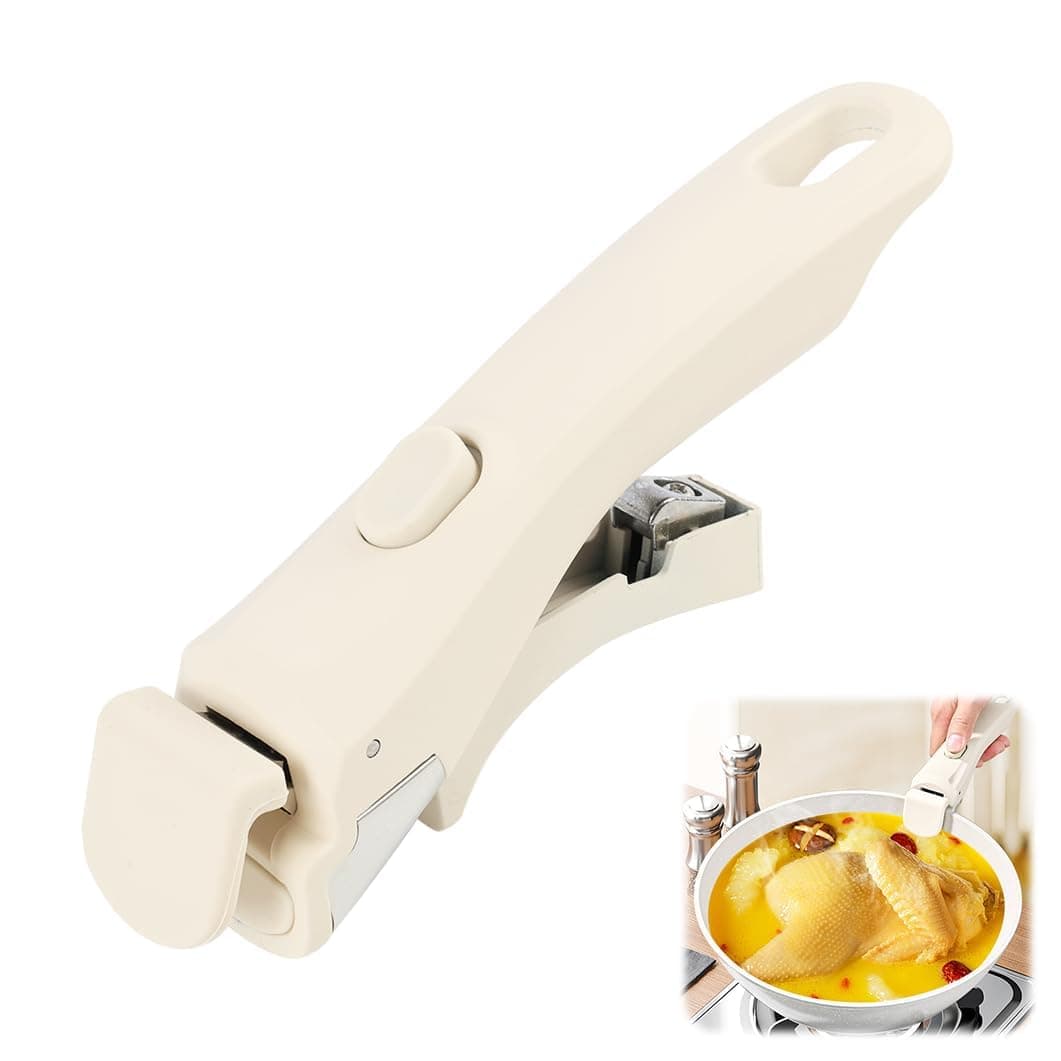 Mango desmontable para cacerola universal extraíble resistente al calor, 250 °C, soporte de 10 kg, mango antideslizante, compatible con la mayoría de los utensilios de cocina (Gris oscuro) — view 3