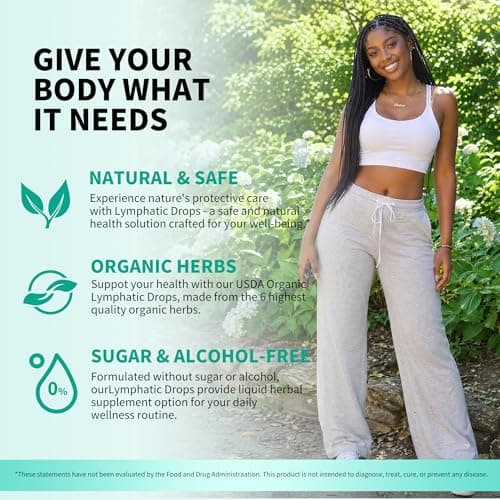Lymphatic Drainage Drops – Lymphatic Complex with Burdock Root & Echinacea | Drainage Lymphatique, Safe and Natural, Lymphatic Drainage (2 Bottles, 2 fl oz/bottle) — view 3