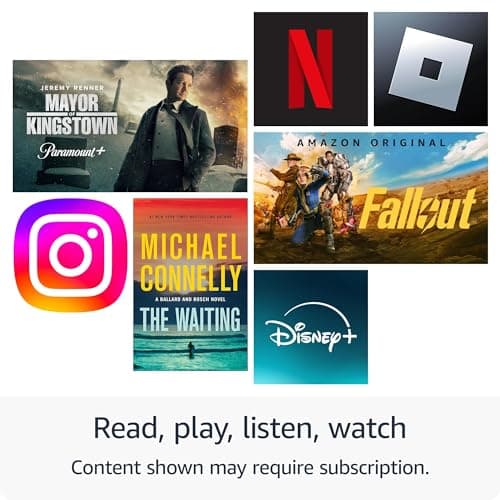 Like-New Amazon Fire HD 8 tablet (newest model), 8” HD Display, 3GB memory, 32GB, designed for portable entertainment, Black — view 2