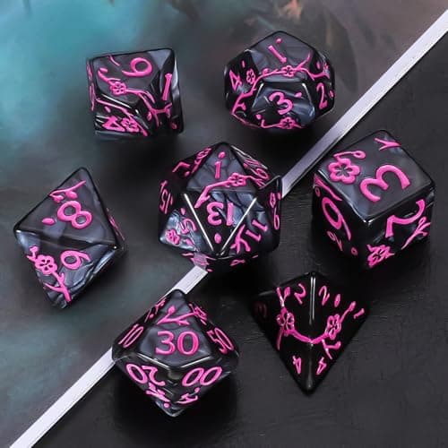 CiaraQ 7pcs Polyhedral Dice Set for Dungeon and Dragons MTG Table Games — view 3