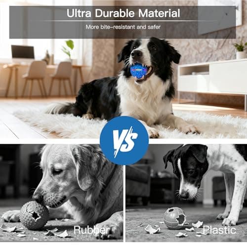 morhandisn Interactive Dog Toys: Self Rolling & Bouncing Ball to Keep Them Busy, 3 Modes, Type-C Fast Charging, Durable E-TPU & IP54 Waterproof - Best for Small/Medium Breeds & Puppies (Blue, Medium) — view 4