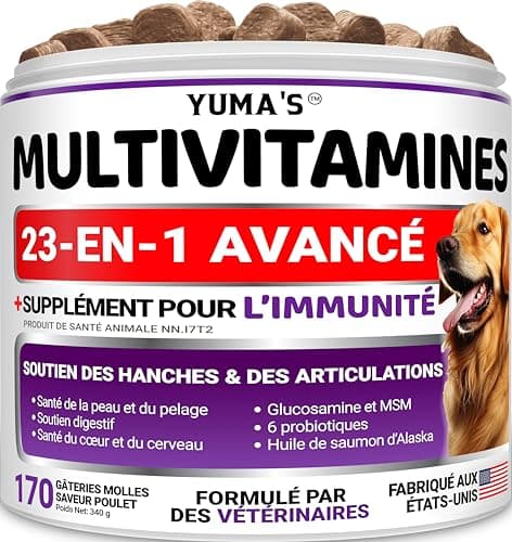 Dog Multivitamin Chewable with Glucosamine - 170 Chews - Dog Vitamins and Supplements 23 in 1 - Senior & Puppy Multivitamin for Dogs - Hip & Joint Support - Immune Health, Skin, Digestion — view 6