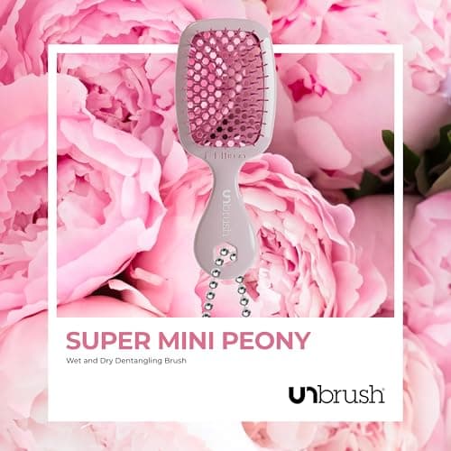 FHI Heat UNbrush Keychain Super Mini Hair Brush — Collectible Miniature Charm for Bags and Keys — Accessory for Beauty Lovers - (Peony) — view 6