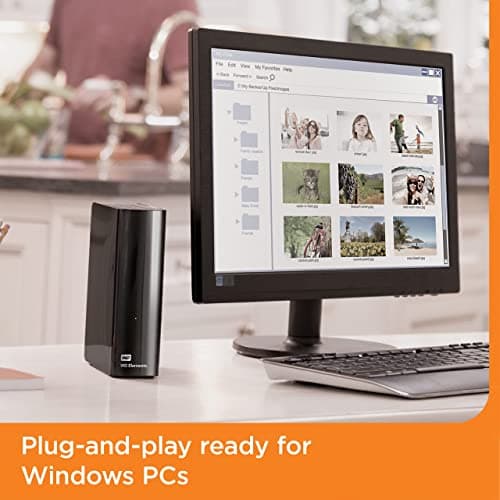 WD 16TB Elements Desktop External Hard Drive, USB 3.0 for plug-and-play storage - WDBWLG0160HBK-NESN — view 3