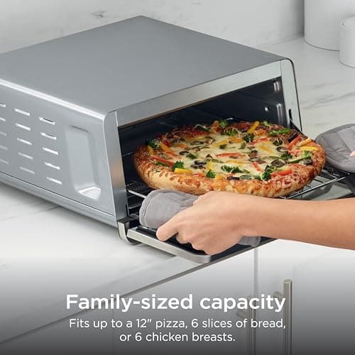 Ninja Air Fryer Toaster Oven Combo | 8-in-1 Functionality | Flip Up & Away for Storage Space | Air Fry Basket, Sheet Pan, Wire Rack & Removable Crumb Tray |1800 Watt | Stainless Steel | SP151 — view 4