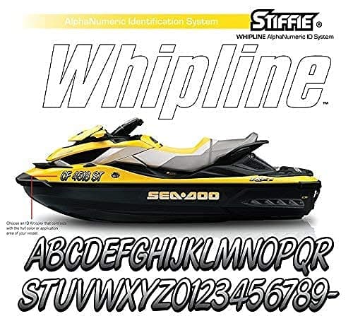 STIFFIE Whipline Blue/White 3" Alpha-Numeric Registration Identification Numbers Stickers Decals for Boats & Personal Watercraft — view 5