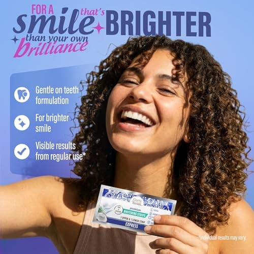 GuruNanda Teeth Whitening Strips Kit - 7-Day Treatment with Non-Slip, Dry Strip Technology - Whitening Designed with Care for a Brighter Smile — view 2