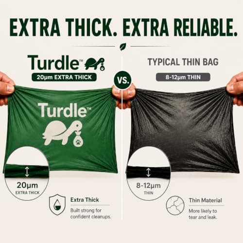 Turdle Dog Poop Bags – Premium Certified Compostable & Biodegradable Dog Waste Bags, Extra Thick Leak-Proof, Lavender Scented, Plant-Based, 270 Bags (18 Rolls) — view 2