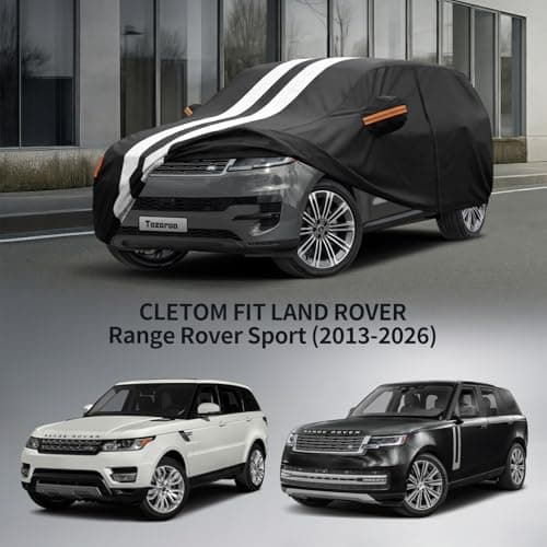 Multi-Layer Car Cover Custom Fit for Land Rover Range Rover Sport(2013-2026), 100% Waterproof All Weather for Automobiles, Gift with Towel, Heavy Duty Car Covers for Rain Sun UV Protector with Zipper. — view 5