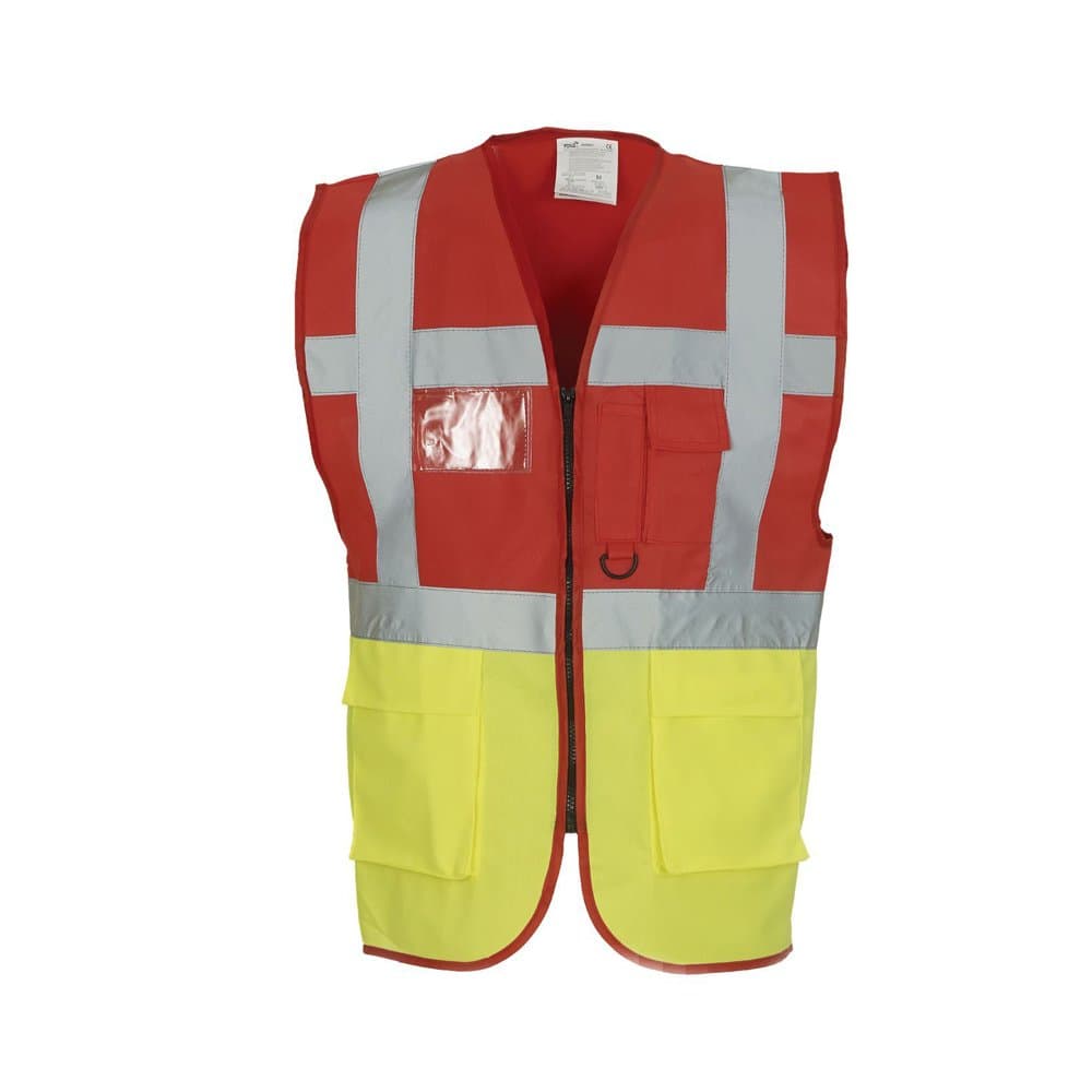 Expert Workwear Coloured Hi Vis Executive Vest High Viz Vests Zip with Pockets - 27 Colours — view 6