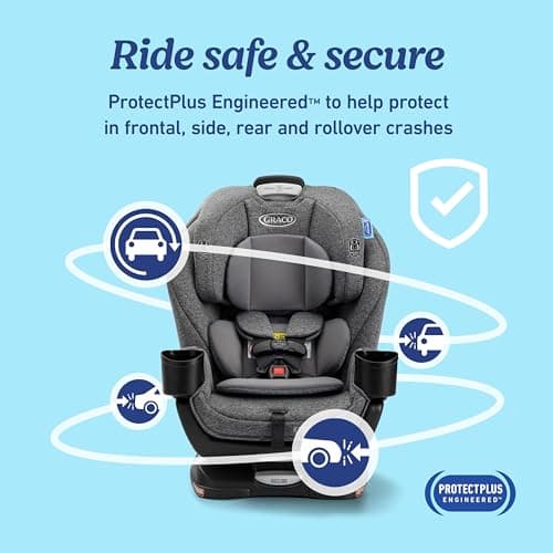 Graco Extend2Fit 3-in-1 Convertible Car Seat, 3 Modes – Rear Facing, Forward Facing Baby Car Seat and Highback Booster Seat, Adjustable Extension Panel for Extra Legroom, Ashten — view 6