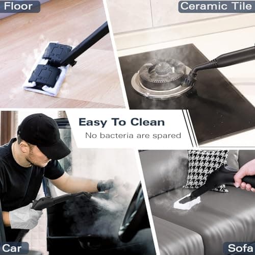 Steam Cleaner,Multi-Purpose Steam Engine with 21 Accessories,248 ° F High-Temperature Steam,Suitable For Floors,Kitchen Oil Stains,Tiles,Carpets,Cars,Toilets — view 4