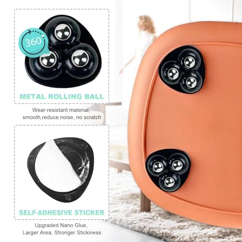 Self Adhesive Appliance Sliders 8 Pack Kitchen & Furniture Rollers — view 3