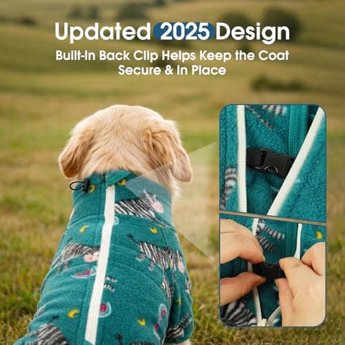 ROZKITCH XL Dog Pajamas, Pet Windproof Warm Cold Weather Jacket Vest Cozy Jumpsuit Apparel Outfit Clothes for Small Medium Large Dog Walking Hiking Sleep Grey XL — view 7