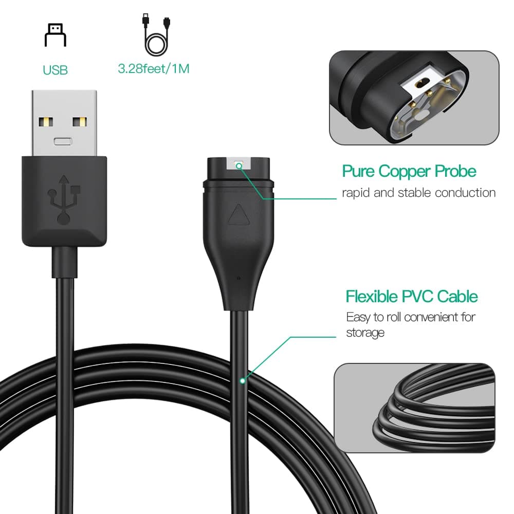 AWINNER Compatible for Garmin Watch Charger Cable — view 5