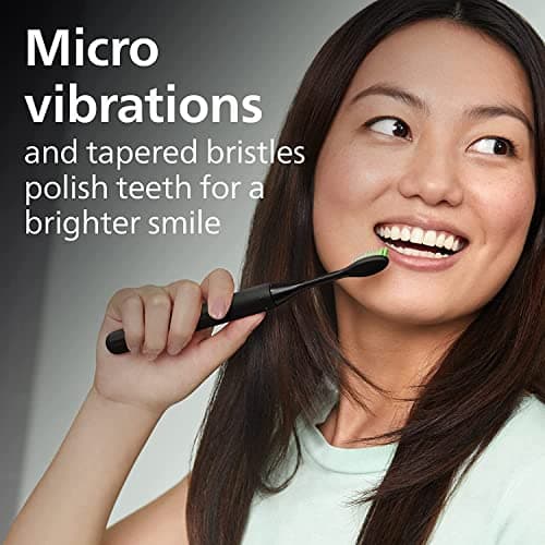 Philips One by Sonicare Electric Toothbrush Heads, Motorized Sonicare Toothbrush Heads, Brush Head Pack (2 Heads), Black, BH1022/06 — view 2