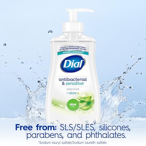 Dial Antibacterial Defense Liquid Hand Soap + Aloe, Aloe Scent, 11 Fl Oz (Pack of 12), Dermatologist-Tested Hand Wash, Gentle Formula — view 4