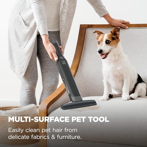 Shark WANDVAC Cordless Hand Vac, Lightweight, Versatile and Portable at 1.4 lbs., Powerful Suction for Pet Hair, Charging Dock, One-Touch Empty for Car & Home, Duster Crevice Tool, Black, WV201BK — view 4