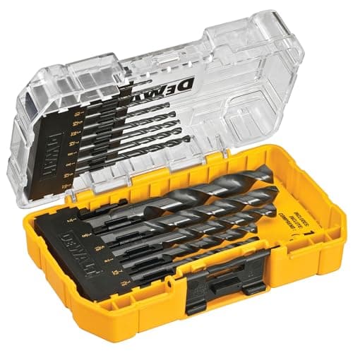 DEWALT Drill Bit Set, 3-Flats Shank,14-Piece, 135 Degree Split Point, for Plastic, Wood and Metal (DWA1184) — view 2
