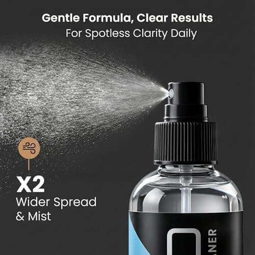 EVEO Eyeglass Cleaner Spray - Glasses Cleaner No Streaks Technology & Microfiber Cleaning Cloth - Glasses Cleaning Kit, Eye Glass Cleaners Spray Lens Cleaner - Screen & Eye Glasses Kit (2 Pack) — view 2