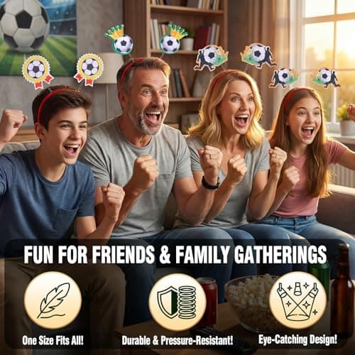 Mejreiik Soccer Headbands 2026 World Cup Party Accessories,soccer decorations and fan gear Sports Themed Party Favors & Decorations 3PCS — view 3