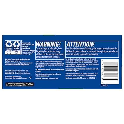 Ziploc Sandwich Bags for On-the-Go Freshness, Grip 'n Seal Technology for Easier Grip, Open and Close, 180 Count — view 11