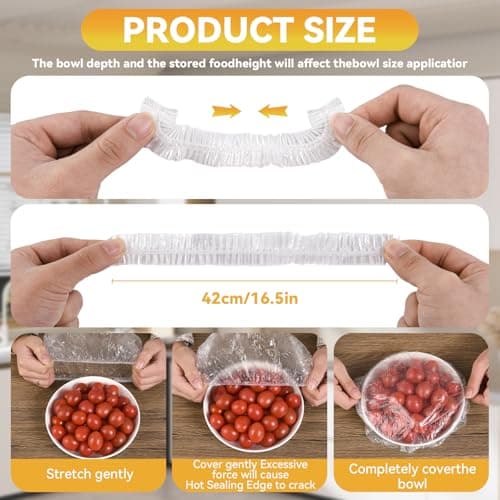200pcs Bowl Covers Bread Proofing Reusable Large Shower Caps for Sourdough Bread Baking Rising Elastic Plastic Wrap for food Keep Food Fresh Outdoor Keeping Bags — view 5