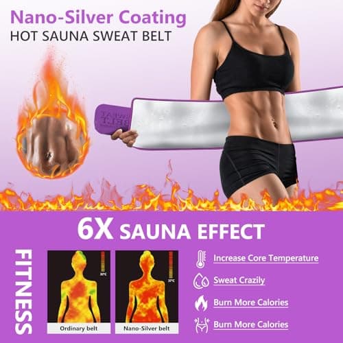 MORECOO Waist Trainer for Women Lower Belly Fat, Waist Sweat Band for Women, Belly Band Sweat Belt, Body Shaper, Stomach Wrap — view 2