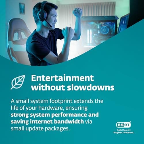 ESET NOD32 Antivirus | 2025 Edition | 1 Device | 1 Year | Antivirus Software | Gamer Mode | Light System Footprint | Official Download with License [PC/Mac Online Code] — view 3
