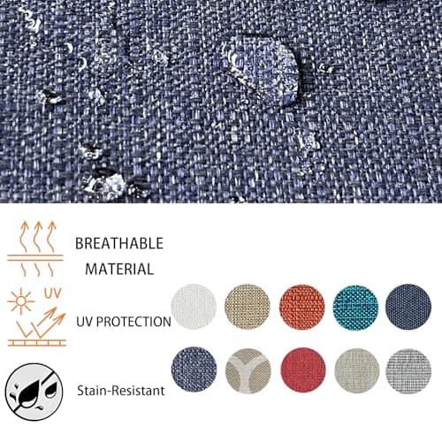 Goodgoods 24x24 inch Outdoor/Indoor Deep Seat Patio Cushions Set of 2 Resilient Foam Filling Water Repellent Stain-Resistant UV Resistant Weather Resistant Deep Seat Bottom Sky — view 4