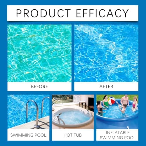 Swimming Pool Purifying Liquid, Pool Water Clarifier for Inground Pools & Above Ground Pools,Swimming Pool Purifier for Fast Acting Cloudy Water Treatment,Restores Hazy or Cloudy Pool Water (2PCS) — view 5