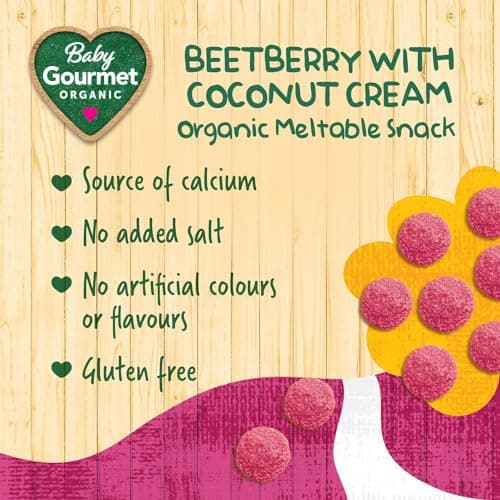 Baby Gourmet Organic Meltable Mushies Beetberry with Coconut Cream, 23g — view 2