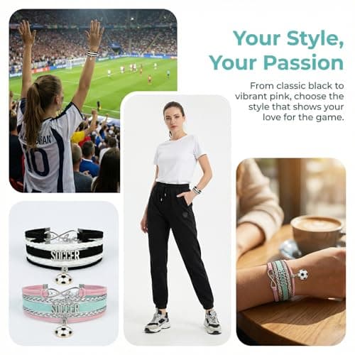 UPEOXT 2 Sets 2026 Soccer Merchandise, Handcrafted Soccer Bracelet for Women and Teens, Football Jewelry Accessory, Football Fan Gifts, Team Gear, Fan Merch (2 Sets) — view 3