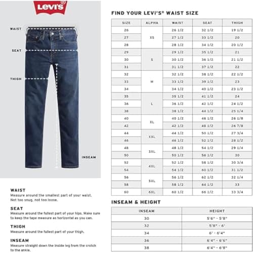 Levi's Men's 514 Straight Jean, Clean Run-Dark Indigo, 36Wx32L — view 4