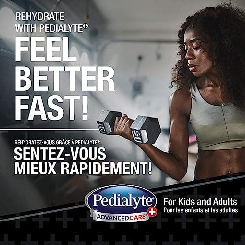Pedialyte AdvancedCare Plus Electrolyte Powder Sticks Value Pack, Electrolytes For Dehydration, Electrolyte Powder Packets, Berry Frost, 6x17g