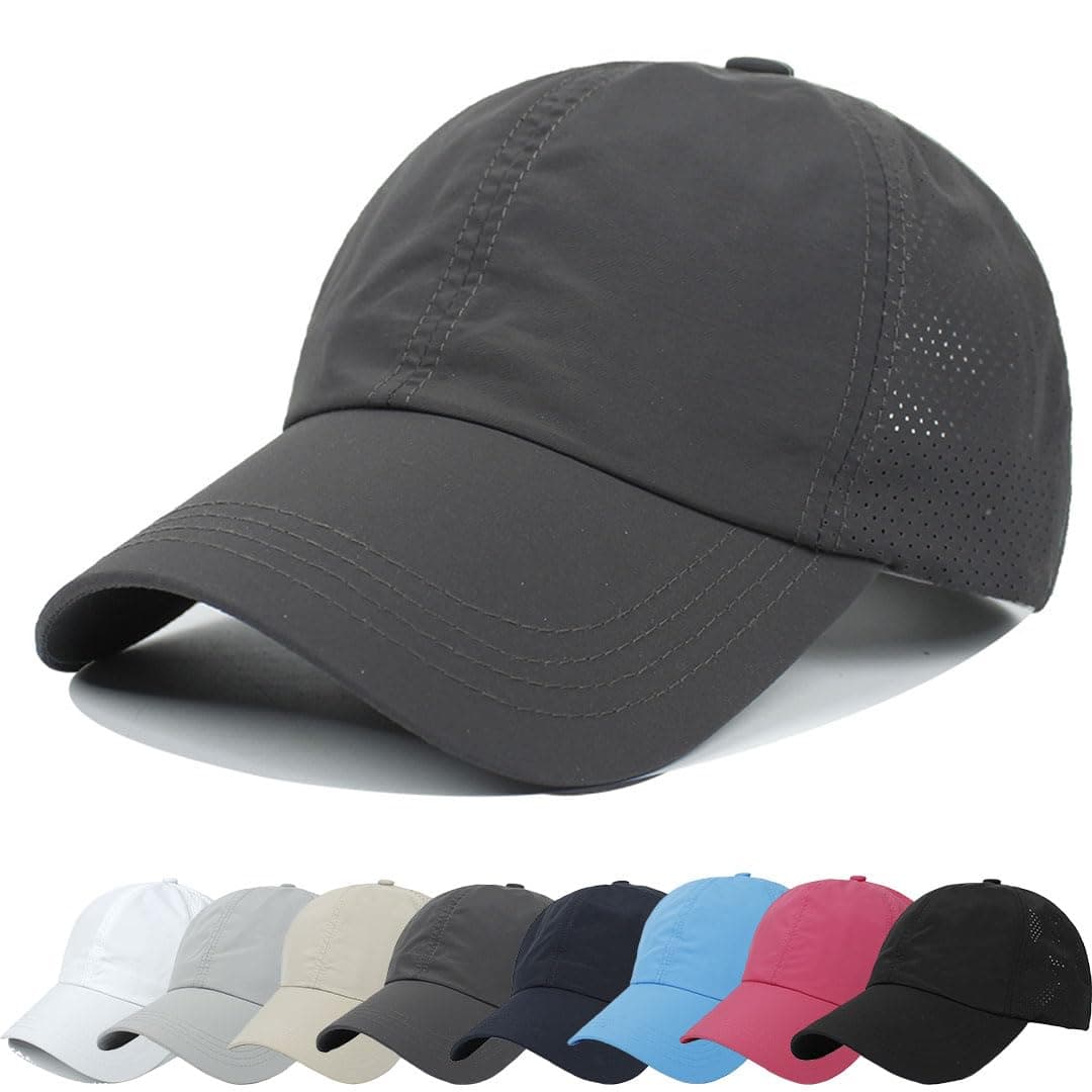 Gorra de Béisbol Mujer Cola de Caballo Verano Transpirable Gorra Secado rápido del Deporte Ponycap de High Messy Bun Ajustable Buckle — view 2