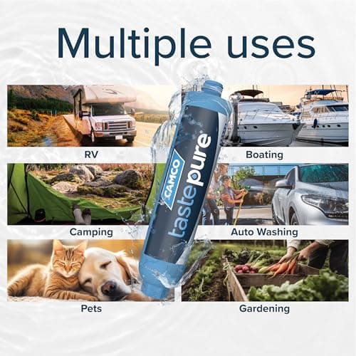 Camco Tastepure RV Water Filter - GAC & KDF Filtration - Made in the USA — view 6