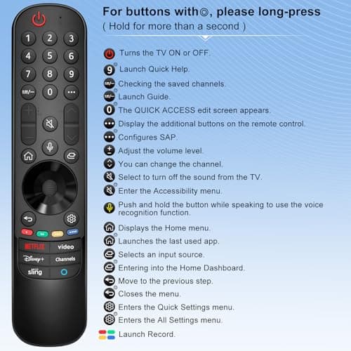 AN-MR24gn-Magic-for-LG-Smart-TV-Voice-Remote-Control-Replacement Universal Compatible with LG OLED Webos Thinq Nano Cell Service TVs for AKB75855501 MR23gn MR22gn MR21ga MR20ga — view 7